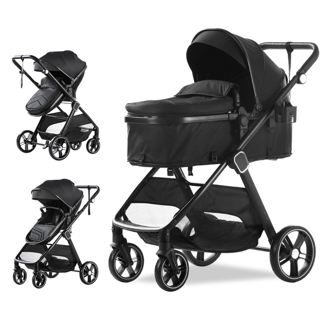 Baby Stroller,High Landscape Infant Stroller,Reversible Bassinet Stroller