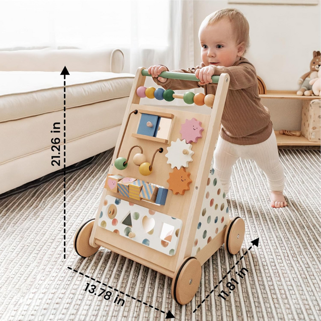 Wooden Baby Walker, Baby Push Walker, Montessori Walker Toy
