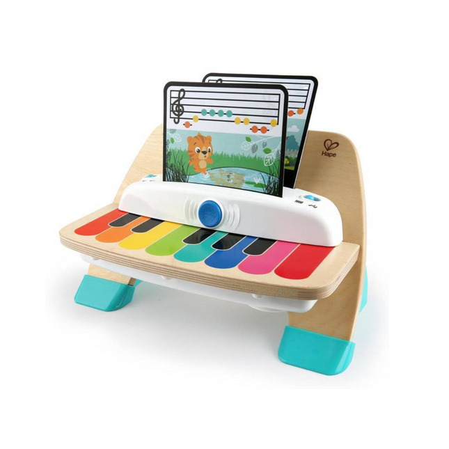 Baby Einstein and Hape Magic Touch Wooden Piano, Montessori Musical Learning Toy 6mo+