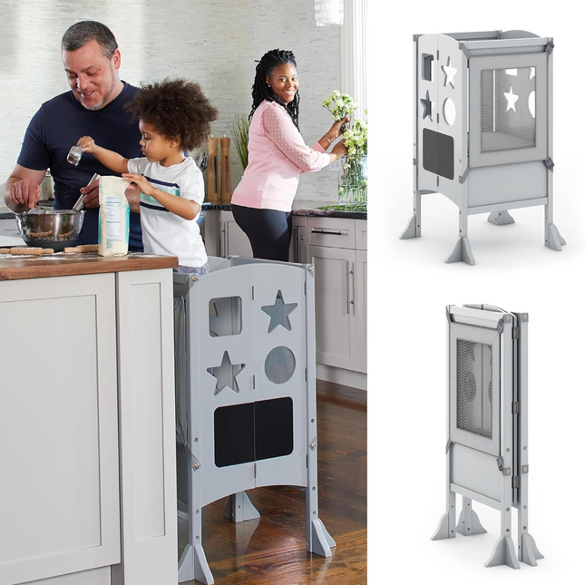 Classic toddler Kitchen Helper® Stool - gray